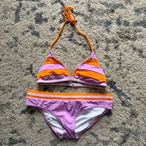 Y2K Billabong Purple & Orange Bikini